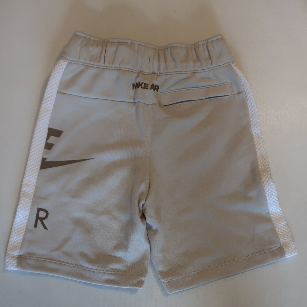 Boys Nike Air Beige White Activewear Athletic Drawstring Shorts M - Picture 3 of 4